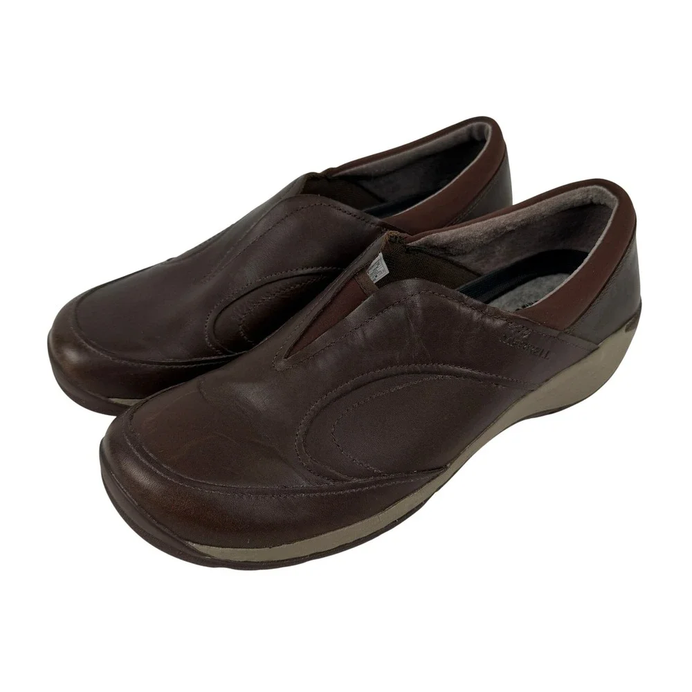 Merrell Encore Q2 Moc Women's 10.5 Brown Leather Comfort Slip On J45796